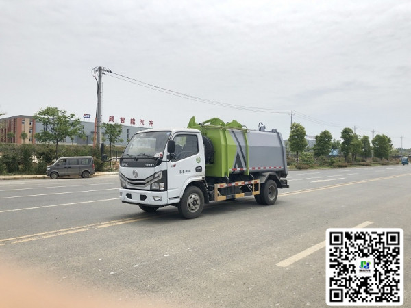 东风多利卡挂桶垃圾车